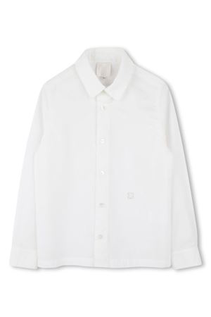 Camicia in cotone bianco GIVENCHY KIDS | H3068310P